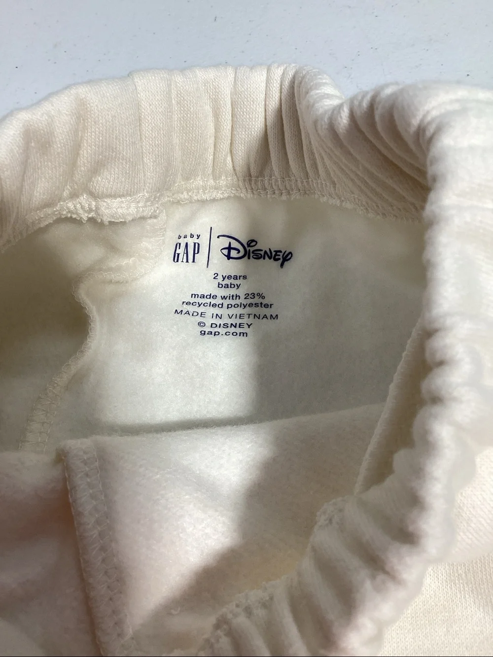 GAP Cream Mickey Fleece Joggers